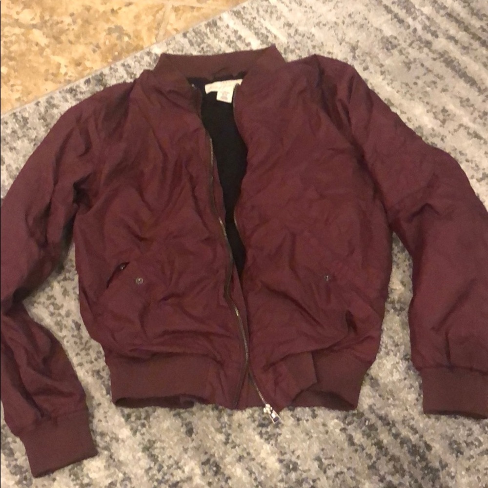 Light bomber jacket - maroon